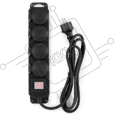 Сетевой фильтр Buro 400MDP-10-B 10м (4 розетки) черный (коробка)