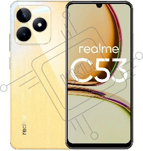 Смартфон Realme C53 RMX3760 128Gb 6Gb золотой моноблок 3G 4G 2Sim 6.74