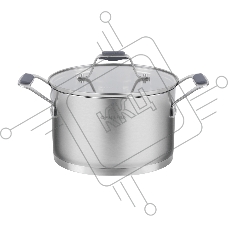 Кастрюля Maunfeld Madison MF30MS01CR из нержавеющей стали со стеклянной крышкой, 18см, 2,6л.