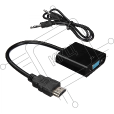 Кабель-адаптер ACD-DAHVF-01B ACD-DAHVF-01B HDMI-VGA, Golden Plated, 19m/15f, черный, 0.2м (742576)