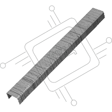 Скобы Denzel 21GA для пнев. степл., 8мм, шир. - 0,95мм, тол. - 0,6мм, шир. скобы - 12,8 мм, 5000 шт