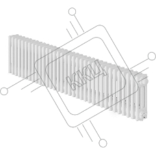 Дизайн-радиатор Royal Thermo Insignia VC3030 - 34 секц. RAL9016