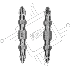 Набор бит двухстор. Gross PH2-PH2х45мм, PZ2-PZ1х45мм, сталь S2, 2 шт.