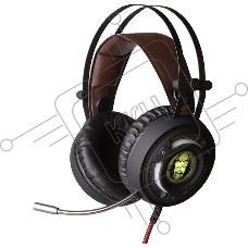 Гарнитура QUMO Atlantis чёрный, проводная, USB, подсветка