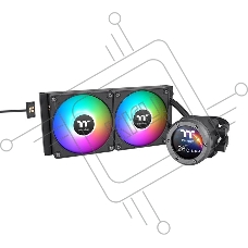 Система жидкостного охлаждения Thermaltake TH280 V2 Ultra EX ARGB Sync черный, 280 мм, 2x140 мм, 500-2000 об/мин, 4 pin PWM, ARGB, ЖК-дисплей