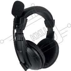 Полноразмерная компьютерная гарнитура CBR CHP 700, USB, регул. громк., регул. оголовья, длина каб. 2м, черный