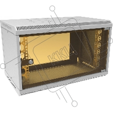 Шкаф коммутационный Suprlan (05-1060) настенный 6U 600x350мм пер.дв.стекл направл.под закл.гайки 70кг RAL 7035 285мм 13.3кг 360мм
