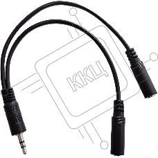 Адаптер аудио Buro BU-2XJACK-JACK 2xJack 3.5 (f)/Jack 3.5 (m) 0.2м. черный