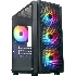 Корпус XASTRA A402M 4FRGb Black mATX/Mesh/full-size TG/4x120mm FRGb fans/ A402M-4FC12F-BK