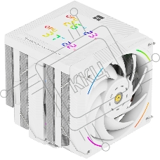 Кулер для процессора Thermalright Phantom Spirit 120 Digital SNOW (4-pin PWM, LED temp., 160mm, Ni/CU, 7x6mm, ARGB, 2x120mm, 69CFM, 27dBA, 2150RPM, S: 1851, 1700, 1200, 115X, AM5, AM4, white)