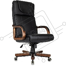 Кресло руководителя Бюрократ T-9933Walnut черный, эко.кожа, крестов. металл/дерево Кресло руководителя Бюрократ T-9933Walnut черный, эко.кожа, крестов. металл/дерево