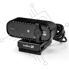 Веб-камера ExeGate Stream C938 2K AF (5Мп, 2560х1440, 1440P, 30fps, автоматический фокус, защитная шторка, 4-линзовый объектив, микрофон с шумоподавлением, универсальное крепление, отверстие под штатив, USB, кабель 1,5 м, Windows 7/8/10/11, Mac OS 10.6 и 