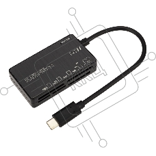 Кард-ридер Rexant 18-4118/черный/MS/MS PRODUO/M2/MMC/SD/microSD/microSDHC/microSDXC/USB Type-C/пластик