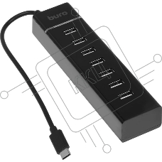 USB-концентратор Buro BPH-C-P107, USB-C, USB 2.0 7 портов, USB