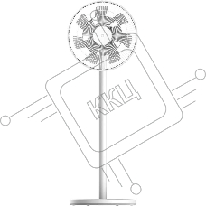 Вентилятор Xiaomi Mi Smart Standing Fan 2 белый, напольный, 15 Вт, 100 скоростей, 35.5 см