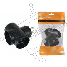 Тройник TDM SQ1806-0042 3х2п 16А 250B черный