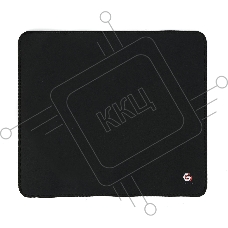 Коврик для мыши Gembird MP-35-30-BLACK, черный, 350х300х3мм, ткань+резина, оверлок, коробка