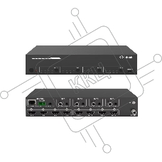 Матричный коммутатор Infobit iMatrix H44A 4K60, 4х4, 3840x2160/60 Гц; 4 LR аудиовыхода, 4 коаксиальных аудиовыхода