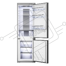 Встраиваемый холодильник Lex LBI177.3D серый двухкамерный инвертер