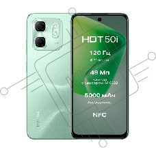 Смартфон Infinix HOT 50i, 6/128Gb, зеленый