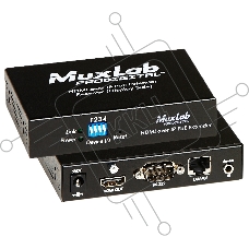 Приемник-декодер MuxLab 500754-RX HDMI / RS232 over IP с PoE, сжатие MJPEG, с функцией видеостены