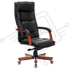 Кресло руководителя Бюрократ T-9927Walnut слоновая кость кожа крестов. металл/дерево