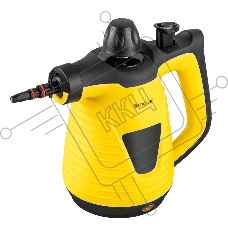 Универсальный ручной отпариватель-пароочиститель Endever Odyssey Q-464, желтый/черный, мощность 1100 Вт, давление 3,5 бар,производ. 35 г/мин, 6 шт/уп