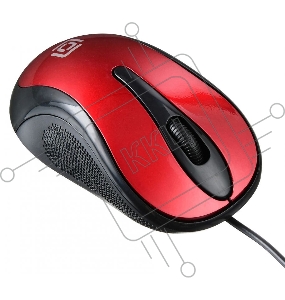 Мышь Oklick 385M черный/красный оптическая (1000dpi) USB для ноутбука (2but)