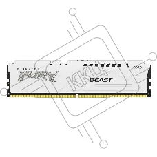 Оперативная память Kingston Fury Beast, DDR5, 16GB (1x16GB), 5200MHz, CL36, с радиатором, белый