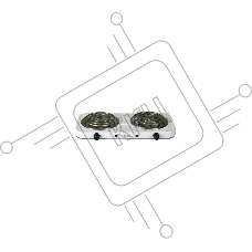 Плита настольная электрическая Blackton Bt HP205W белый, количество конфорок 2шт