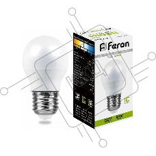 Лампа светодиодная FERON LB-550 (25805) 9W 230V E27 4000K G45