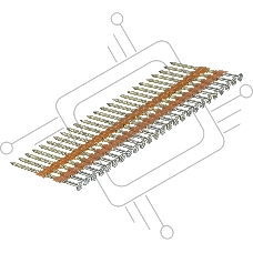 Гвозди Denzel для пнев. нейлера (оцинк.), длина - 65 мм, диам. - 2,9 мм, 2000 шт.