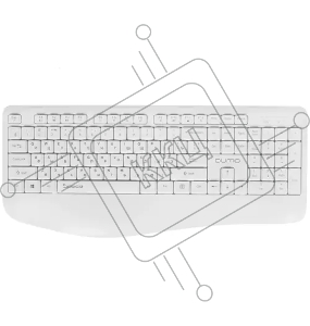 Набор клавиатура+мышь Qumo Space K57/M75 (цвет белый), беспроводной 2.4G, 104 клавиши, клавиатура + мышь, 3 кнопки, 1200 dpi