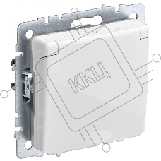 Розетка 1-местная IEK BRITE РСбш10-3-БрБ (BR-R16-16-K01) с заземлением, с защитными шторками и крышкой, 16А, IP20, белый