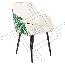 Кресло офисное Бюрократ CH-380F молочный, джунгли, на ножках, металл Кресло офисное Бюрократ CH-380F молочный, джунгли, на ножках, металл