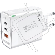 Зарядное устройство Aksberry (6974929200114) T50 USBC+USBC+ USBA QC3.0 65w (белый)