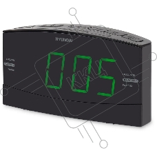 Радиобудильник Hyundai H-RCL238 черный LCD подсв:зеленая часы:цифровые FM