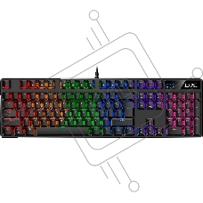 Клавиатура проводная игровая проводная Genius Scorpion K12 /механическая/коричневые переключатели/RGb/Анти-Ghosting/USB/кабель 1.8м/черный (31310057402)