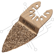 Насадка для МФИ Denzel шлифовальная дельтовидная, HM, по плитке и дереву, 33 мм