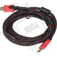 Кабель соединительный аудио-видео Premier 5-813R HDMI (m)/HDMI (m) 3м. феррит.кольца черный/красный (5-813R 3.0)