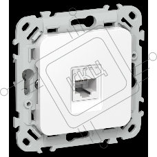 Розетка компьютерная RJ45 категория 5Е UTP FLITE РК5е-1-0-ФлБ белый