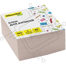 Блок для записей бумажный Silwerhof ECO Эконом 80x80x40 мм, 60 г/м2, белый