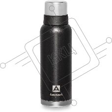 Термос Арктика 106-1200 черный, узкое горло 1,2 л, американский дизайн, антивандальное покрытие, две чашки, холод/тепло 32 ч