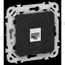 Розетка компьютерная RJ45 категория 5Е UTP РК5е-1-0-ФлЧ черный FLITE
