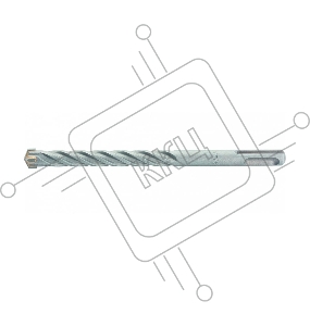 Бур по бетону MATRIX , 12x160 мм, SDS PLUS c крестовой пластиной// MATRIX 70642