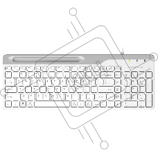 Клавиатура A4Tech Fstyler FK25 проводная, USB, белый/серый