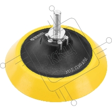 Тарелка опорная для дрели и УШМ Denzel с липучкой, 115 мм, мягкая, с адаптером c М14 на d8