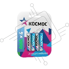 Элемент питания Космос алкалиновый LR LR03 BP-4 (блист.4шт)
