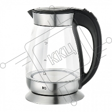 Чайник BQ KT1702G черный/стальной. Мощность:2200Вт, Объем:1,7л