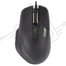 Мышь проводная Acer OMW124 черный, 6400 dpi, USB, кнопки - 8